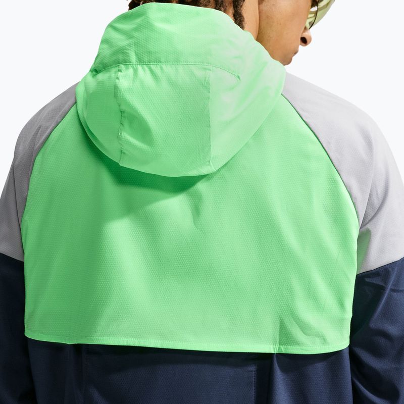 Pánska bežecká bunda Nike Impossibly Light Windrunner midnight navy/illusion green/wolf grey 5