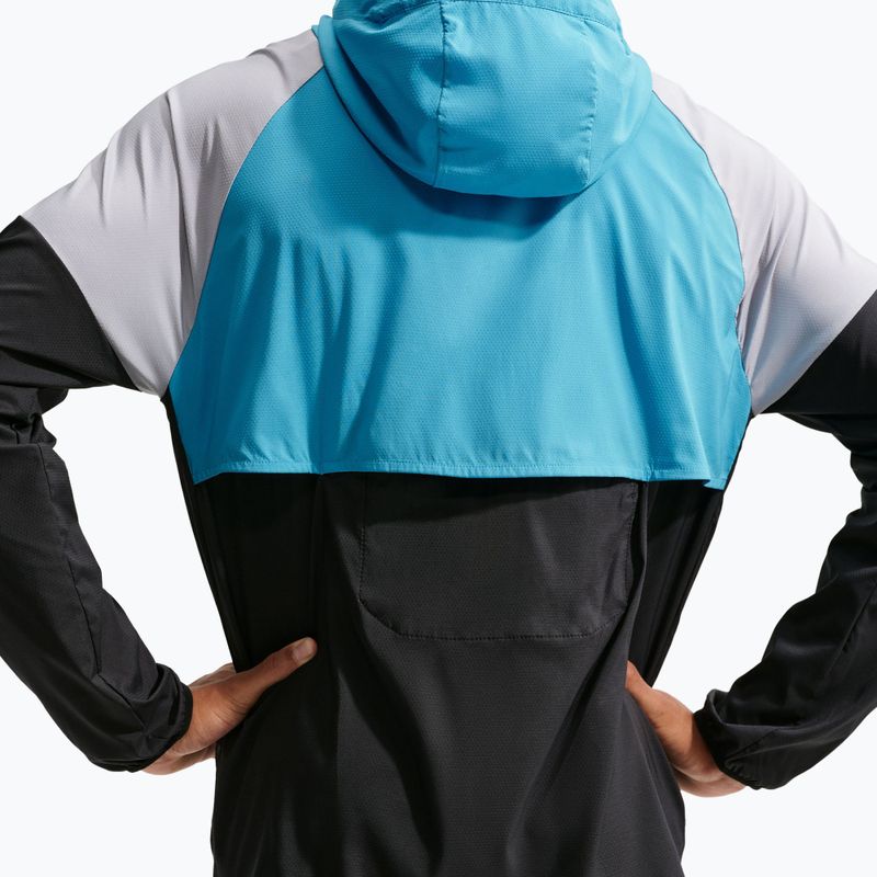 Pánska bežecká bunda Nike Impossibly Light Windrunner black/light current blue/wolf grey 5
