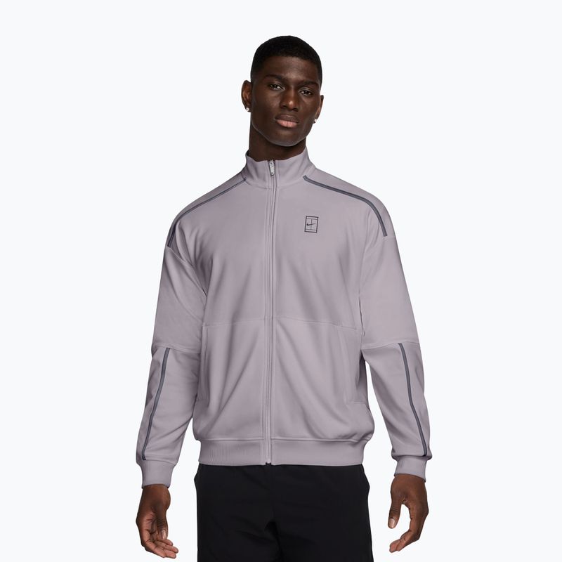Pánska tenisová mikina Nike Court Heritage silver lilac/gridiron