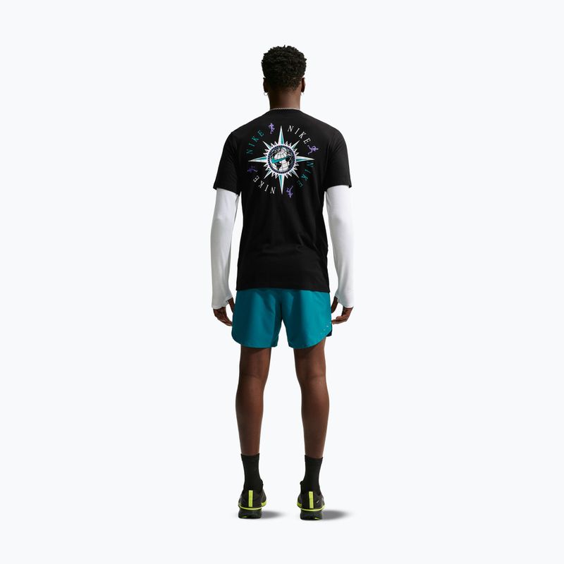 Pánske bežecké tričko Nike Dri-Fit Graphic black/action grape 3
