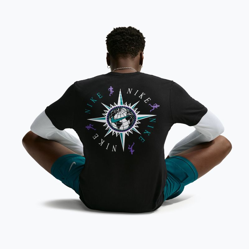 Pánske bežecké tričko Nike Dri-Fit Graphic black/action grape 5