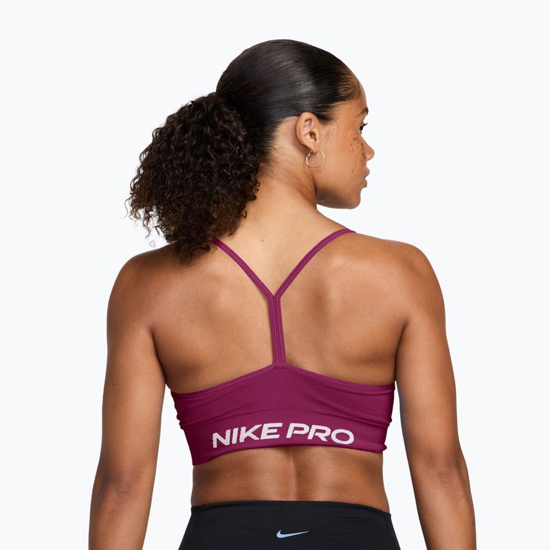 Fitness podprsenka Nike Pro Seamless Light Support true berry/white 2