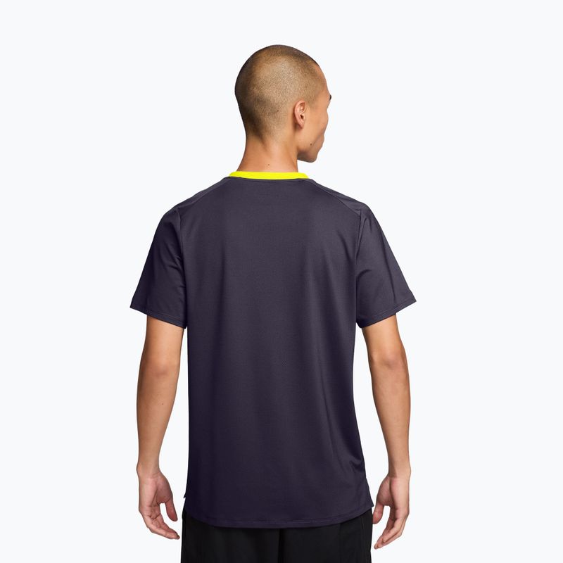 Pánske tenisové tričko Nike Court Advantage purple dynasty/lemon venom/lemon venom 2
