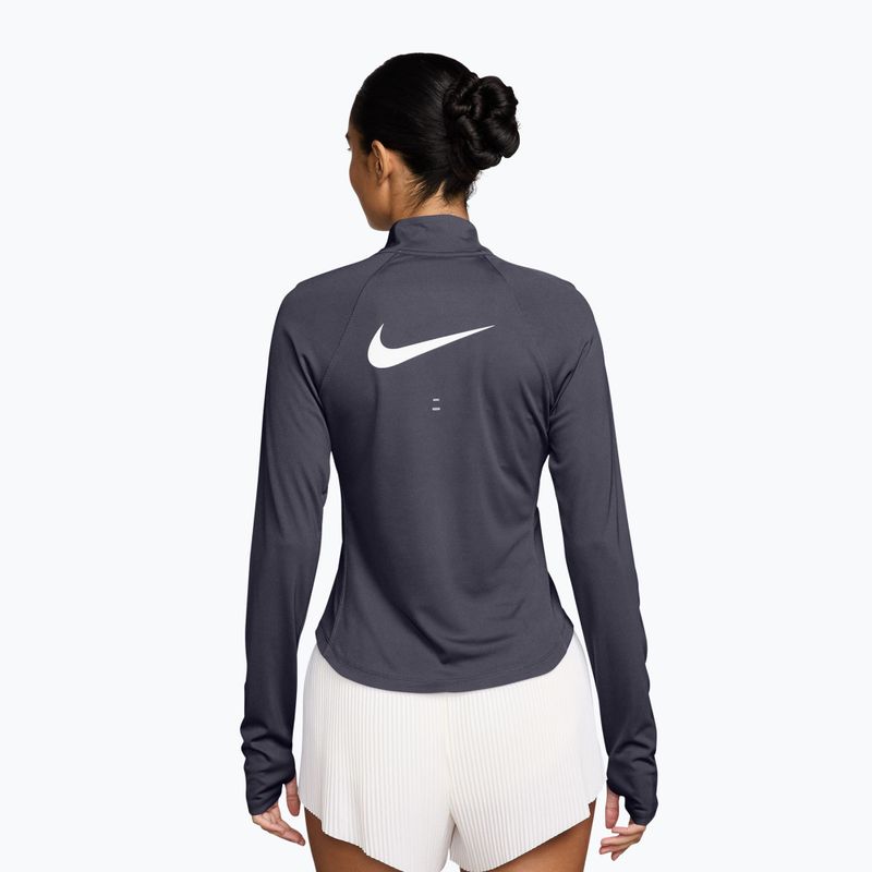 Dámske bežecké tričko longsleeve Nike Tempo Swoosh Run Dri-Fit 1/4-Zip LS gridiron/white 2