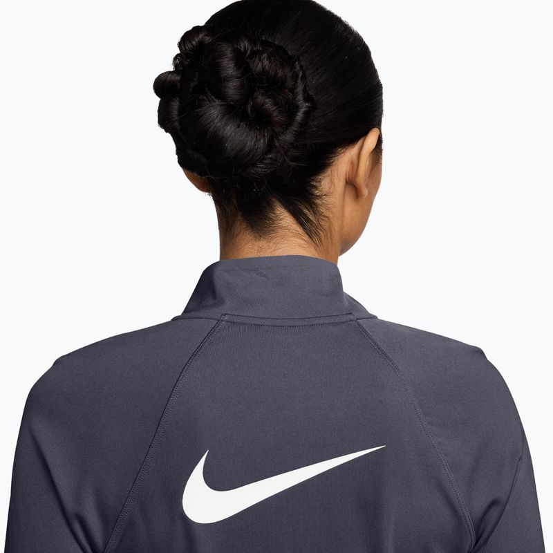 Dámske bežecké tričko longsleeve Nike Tempo Swoosh Run Dri-Fit 1/4-Zip LS gridiron/white 3