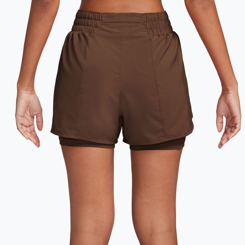 Dámske šortky Nike One Dri-Fit High-Waisted 3" 2In1 cacao wow/white 2