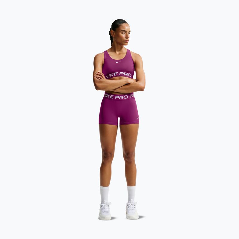 Dámske šortky Nike Pro Mid-Rise Biker 3" true berry/white 2
