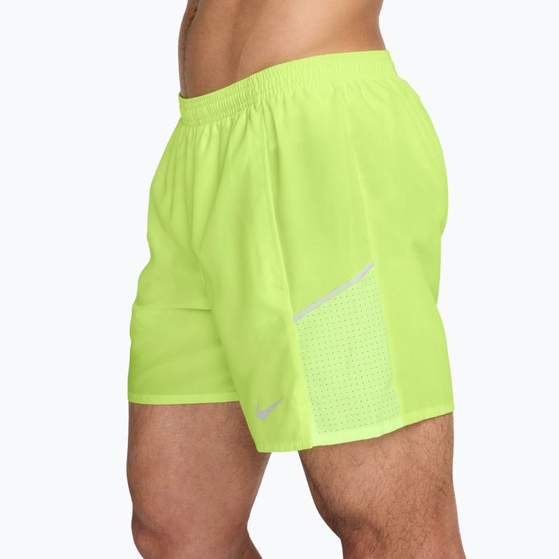Pánske šortky Nike Miler Dri-Fit Brief Lined 5" light lemon twist 3