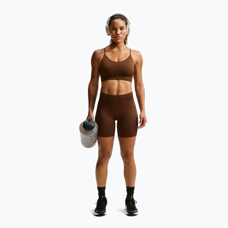 Dámske šortky Nike Pro Seamless High-Waisted Biker 5" cacao wow 2