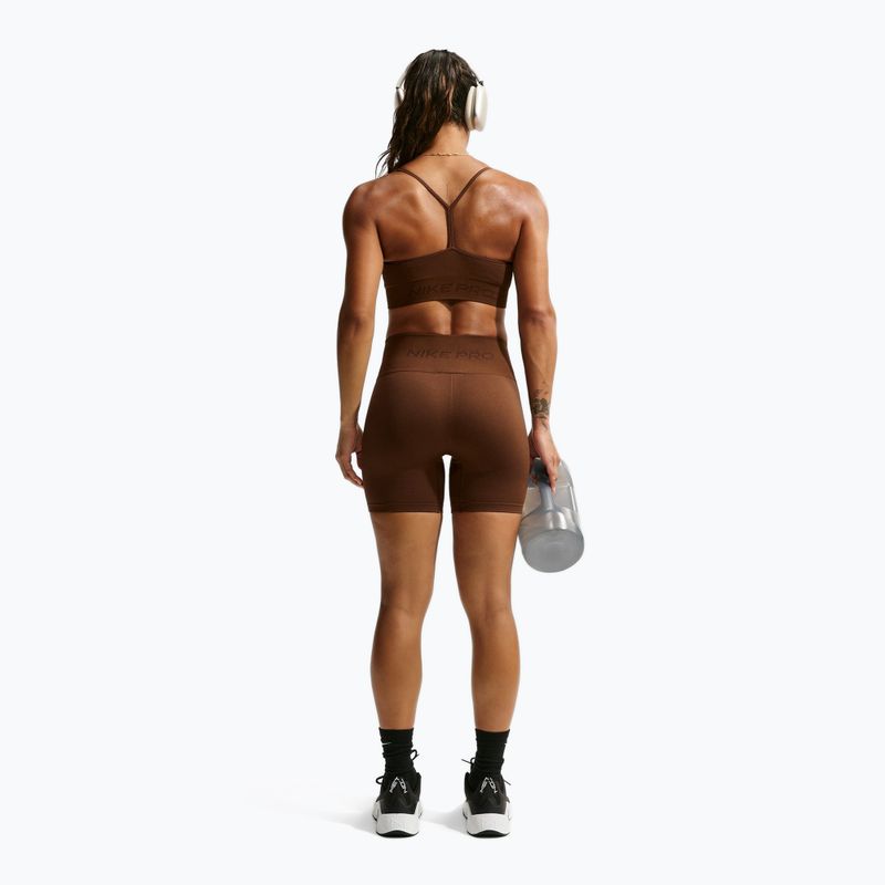 Dámske šortky Nike Pro Seamless High-Waisted Biker 5" cacao wow 3