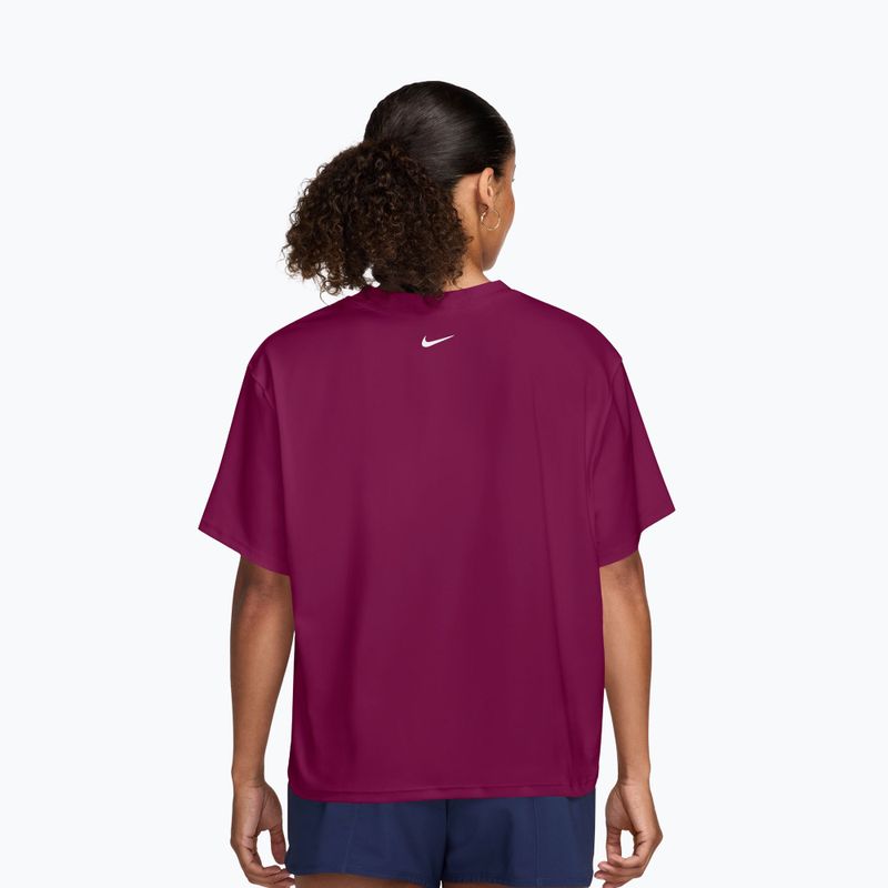 Dámske tréningové tričko Nike Pro Dri-Fit Loose true berry/white 2