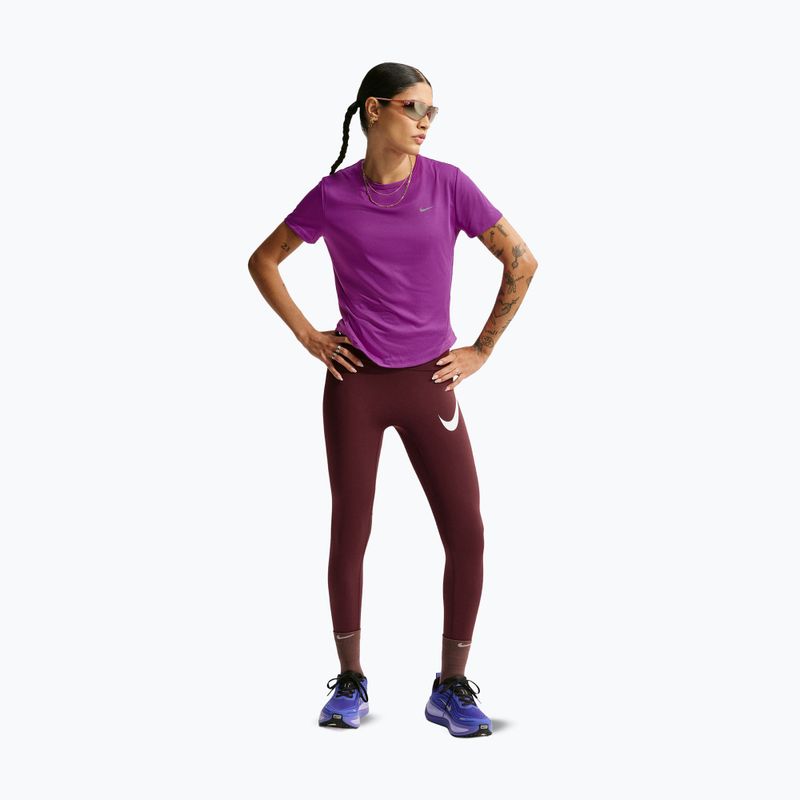 Dámske bežecké legíny Nike Tempo Swoosh Run High-Waisted 7/8 mystic dates/white 2