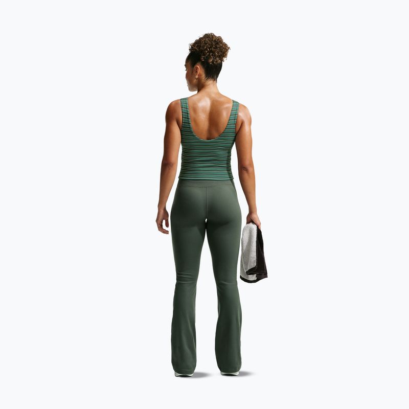 Dámske legíny Nike One High Waisted Flared camo green/white 3