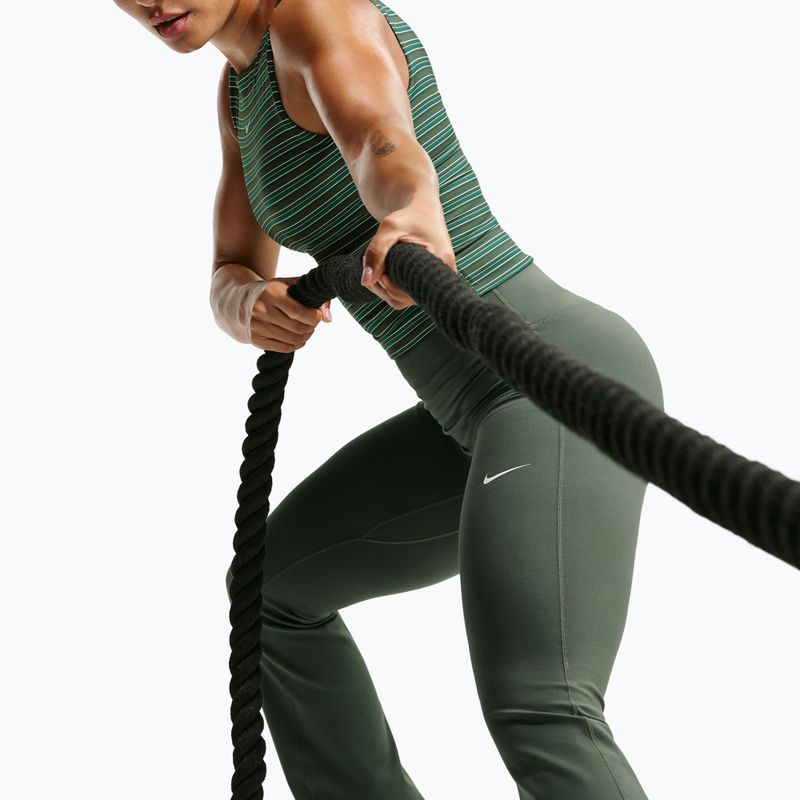 Dámske legíny Nike One High Waisted Flared camo green/white 5