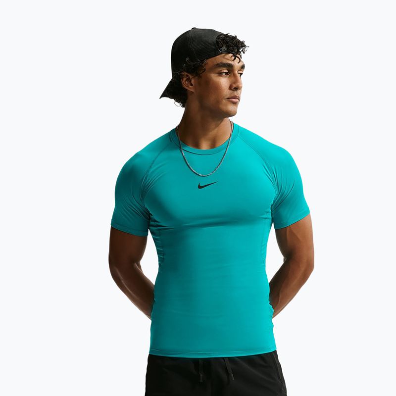 Pánske tréningové tričko Nike Pro Dri-Fit Tight SS Fitness energy/black