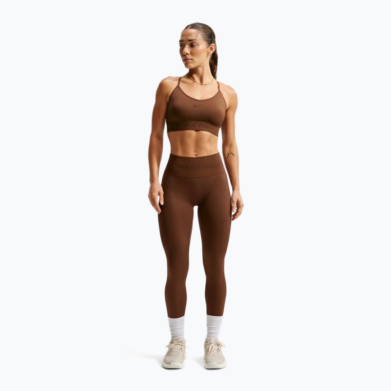 Dámska fitness podprsenka Nike Pro Seamless Light Support Sports Bra cacao wow 2