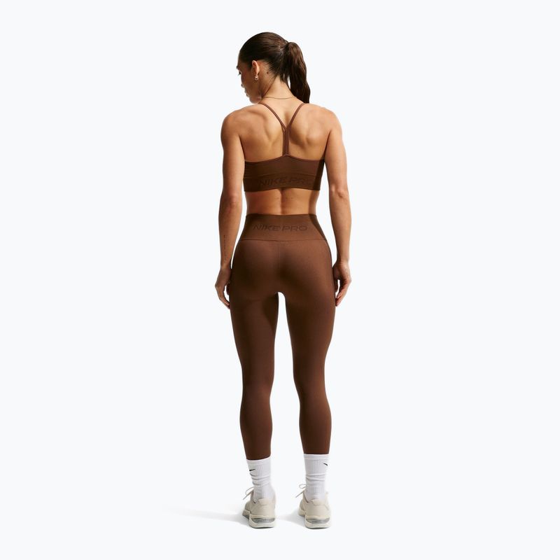 Dámska fitness podprsenka Nike Pro Seamless Light Support Sports Bra cacao wow 3