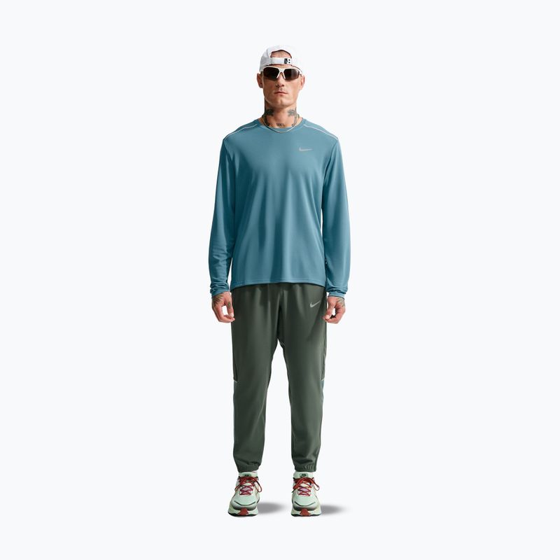 Pánske bežecké tričko longsleeve Nike Miler Dri-Fit UV smokey blue 2