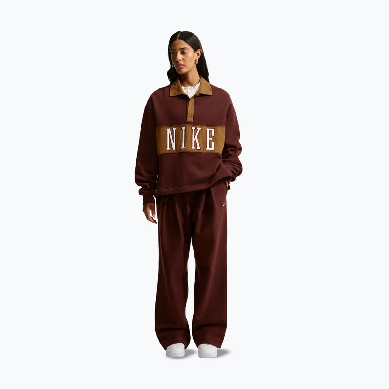 Dámska mikina Nike Studio Fleece Medium Weight mystic dates/light british tan/sail 2