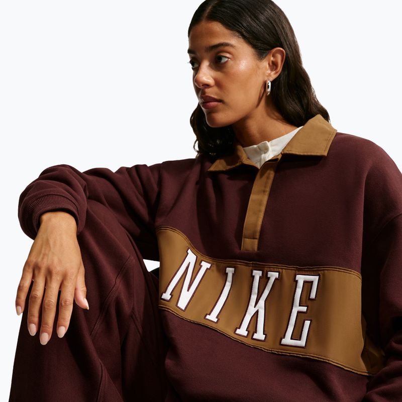 Dámska mikina Nike Studio Fleece Medium Weight mystic dates/light british tan/sail 4