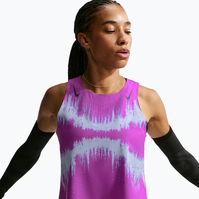 Dámske bežecké tričko Nike AeroSwift vivid purple/purple dynasty 4