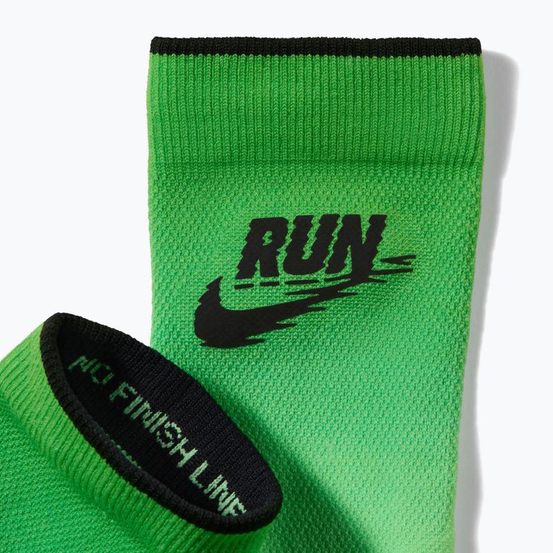 Ponožky Nike Run Midweight illusion green/black 2