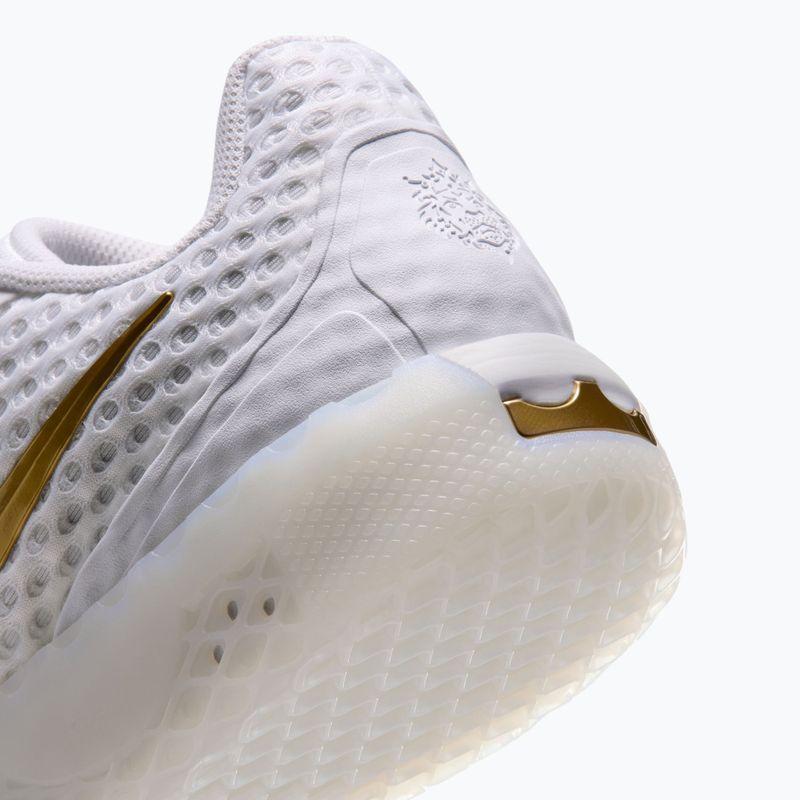 Pánske basketbalové topánky Nike LeBron Witness X white/white/photon dust/metallic gold 5