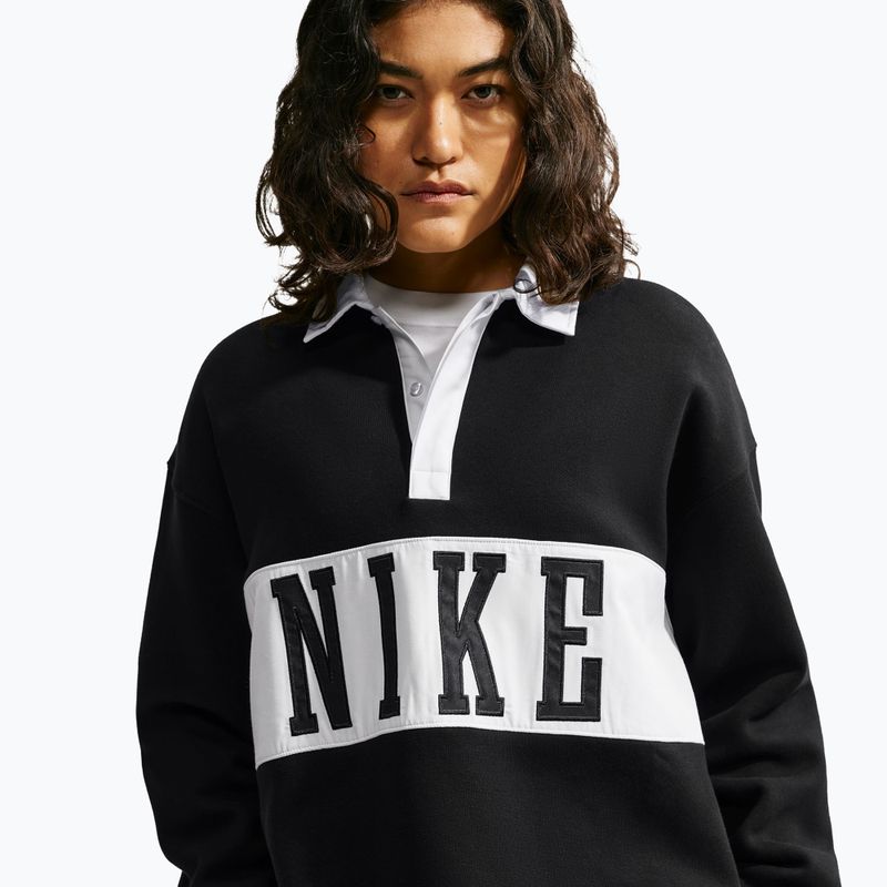 Dámska mikina Nike Studio Fleece Medium Weight total black/sail/sail 4