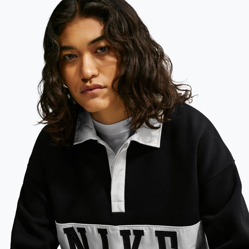 Dámska mikina Nike Studio Fleece Medium Weight total black/sail/sail 5