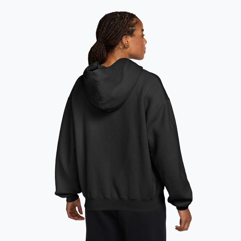 Dámska mikina Nike Studio Fleece Medium Weight Oversized Full Zip total black/sail 2
