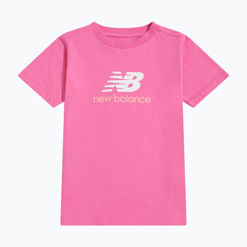 Detské tričko New Balance Jersey Stacked Logo Tee pink satin 6