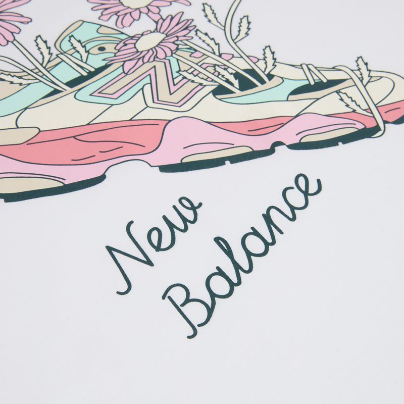 Detská súprava New Balance Floral Shoe Graphic Tee and Legging nb bright white 6