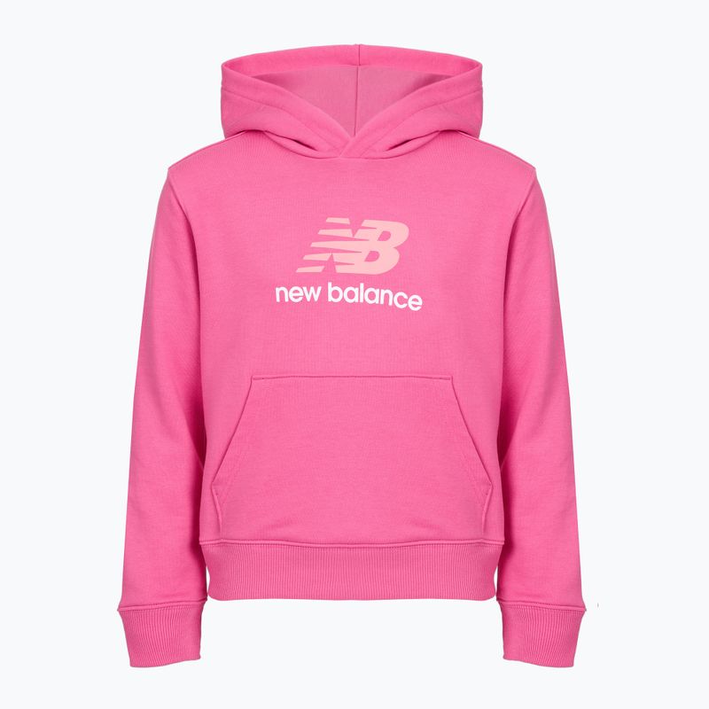 Detská mikina New Balance FT Stacked Logo Hoodie pink satin 7