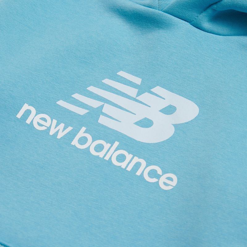 Detská mikina New Balance BB Stacked Logo Hoodie taffy blue 3