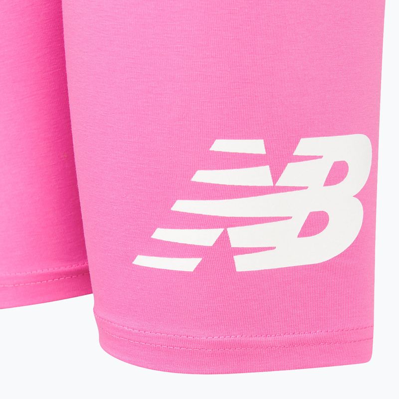 Detské šortky New Balance Stacked Logo Cycle pink satin 4