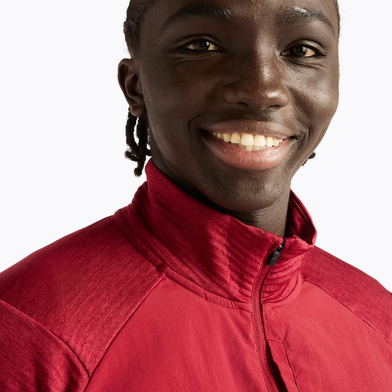 Pánske bežecké tričko longsleeve New Balance Athletics Heat Grid 1/2 Zip podium red 5