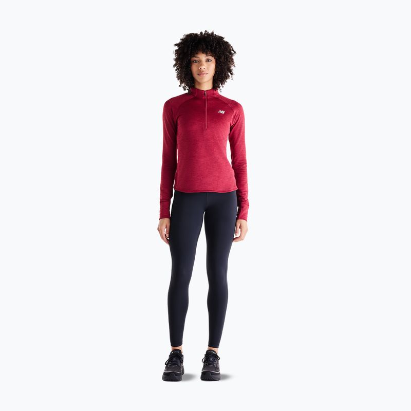 Dámske bežecké tričko longsleeve New Balance Athletics Heat Grid 1/2 Zip podium red 2