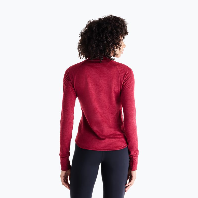 Dámske bežecké tričko longsleeve New Balance Athletics Heat Grid 1/2 Zip podium red 3