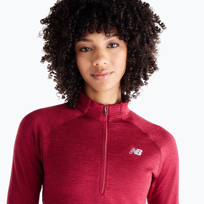 Dámske bežecké tričko longsleeve New Balance Athletics Heat Grid 1/2 Zip podium red 4