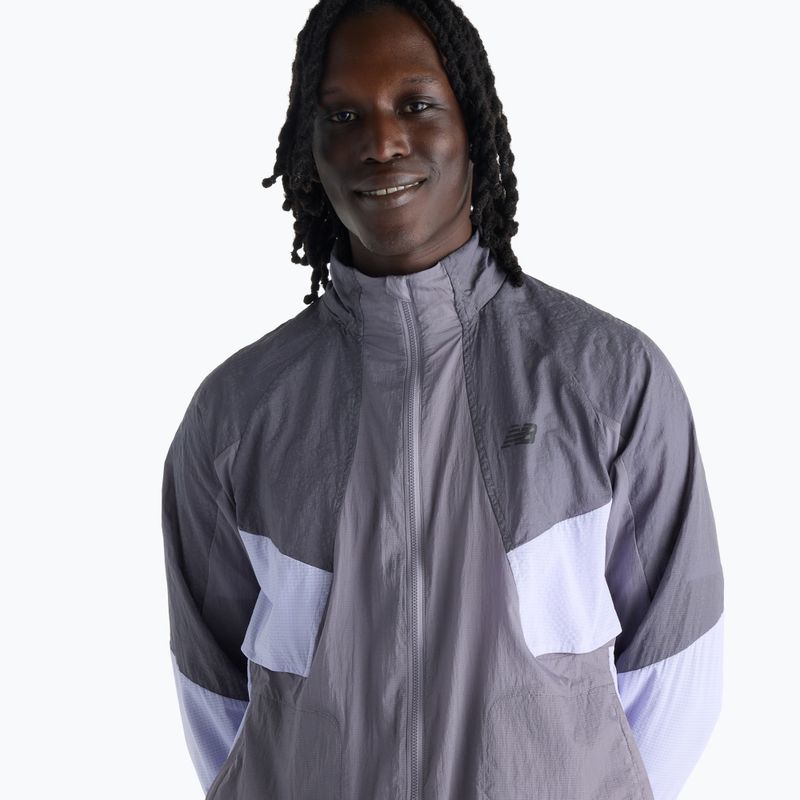 Pánska bežecká bunda New Balance Reflective RC Jacket off-line grey/smoked violet 4