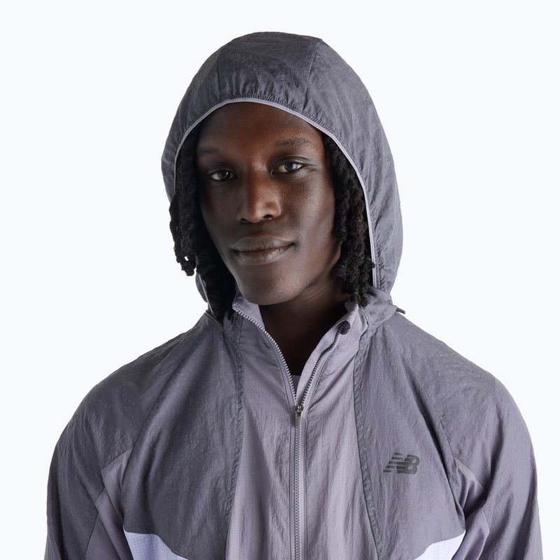 Pánska bežecká bunda New Balance Reflective RC Jacket off-line grey/smoked violet 5