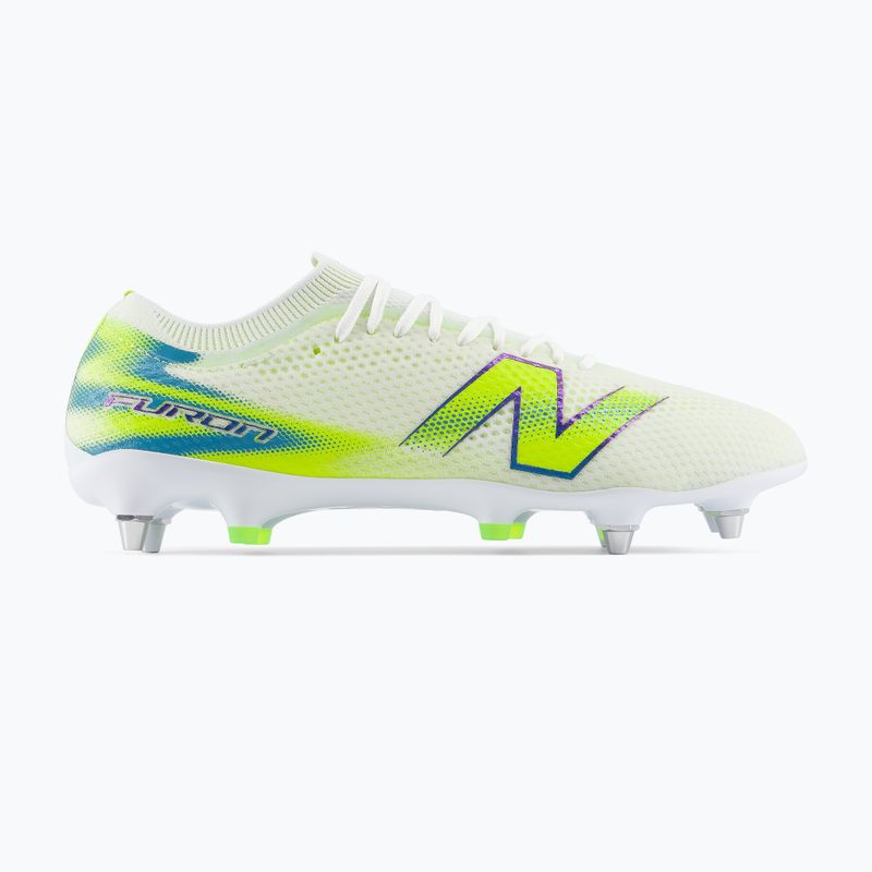 Kopačky New Balance Furon Pro V9 SG white/alkaline green 2