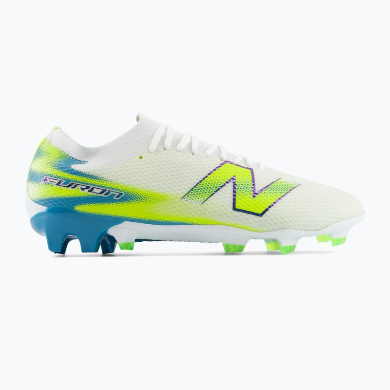 Kopačky New Balance Furon Team V9 FG white/alkaline green 2