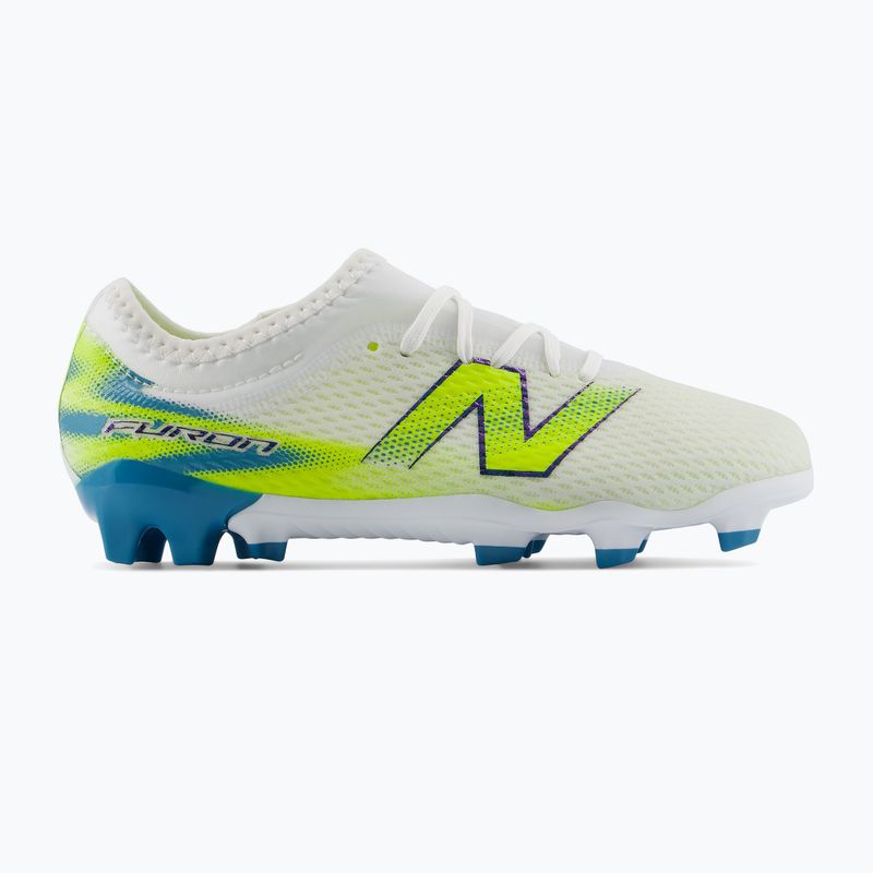 Detské kopačky New Balance Furon Team V9 FG white/alkaline green 2
