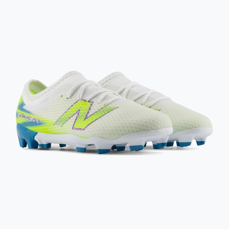 Detské kopačky New Balance Furon Team V9 FG white/alkaline green 4