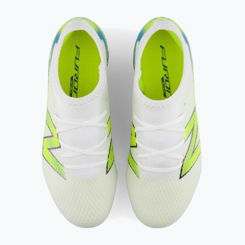 Detské kopačky New Balance Furon Team V9 FG white/alkaline green 6
