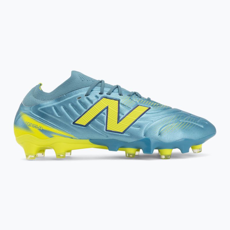 Kopačky New Balance Tekela Pro Low V5 FG metallic blue/alkaline green/Team Navy 2