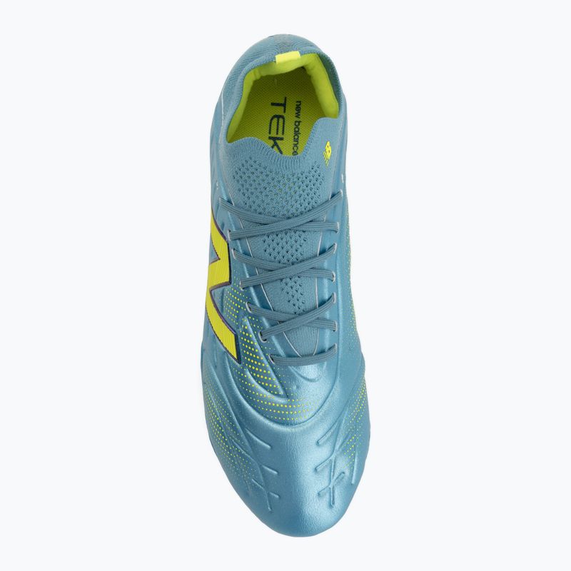 Kopačky New Balance Tekela Pro Low V5 FG metallic blue/alkaline green/Team Navy 5