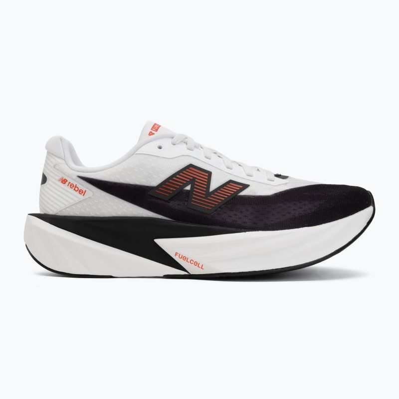 Pánske bežecké topánky New Balance FuelCell Rebel V5 white/neo flame 2