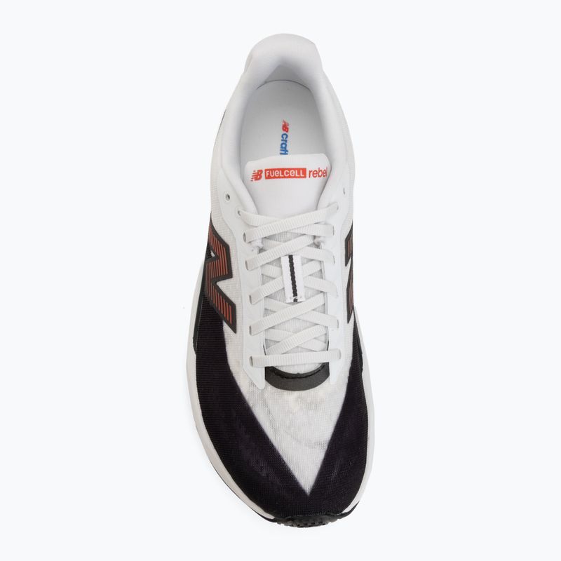 Pánske bežecké topánky New Balance FuelCell Rebel V5 white/neo flame 5